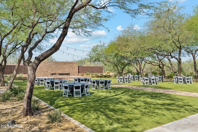 2187 W Burnside Trl, Phoenix, AZ 85085 - view of grassy yard with outdoor dining area