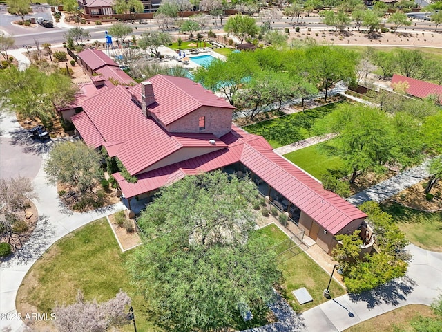2187 W Burnside Trl, Phoenix, AZ 85085 - view from above of property with a pool