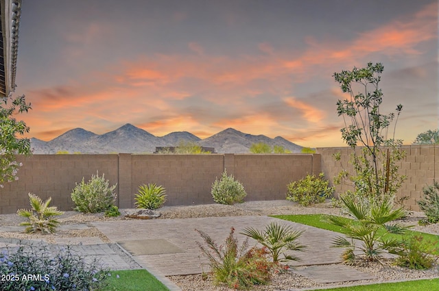 2187 W Burnside Trl, Phoenix, AZ 85085 - fenced backyard with a patio and a mountain view