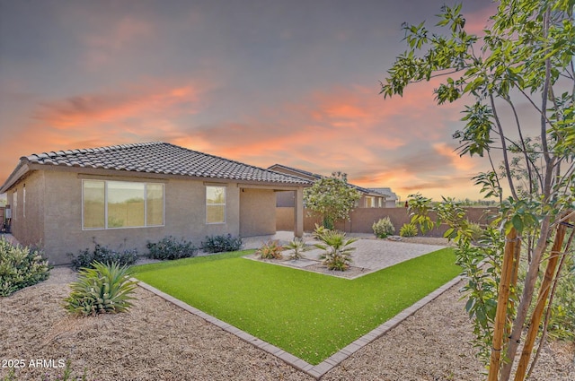 2187 W Burnside Trl, Phoenix, AZ 85085 - rear view of house featuring a tiled roof, a patio area, and stucco siding