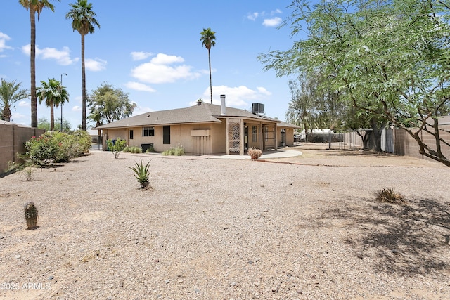 1334 S Glenview Cir, Mesa, AZ 85204 - rear view of house featuring central air condition unit and a patio area