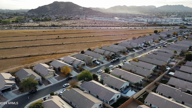 aerial view featuring a mountain view