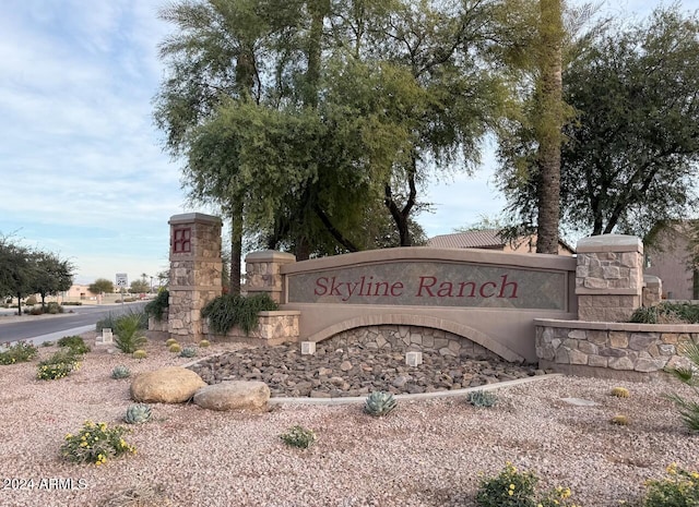 view of community sign