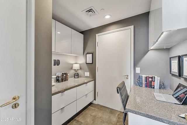 interior space featuring recessed lighting and visible vents