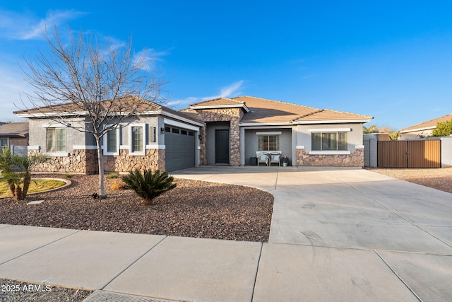 view of front of house featuring a garage