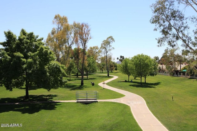 surrounding community featuring a yard