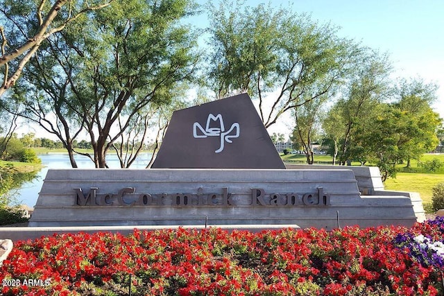 view of community sign