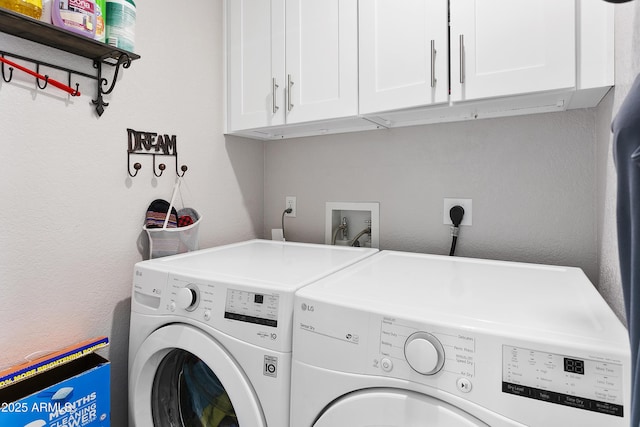 1015 E Paradise Ln, Phoenix, AZ 85022 - washroom with independent washer and dryer, cabinet space, and a textured wall