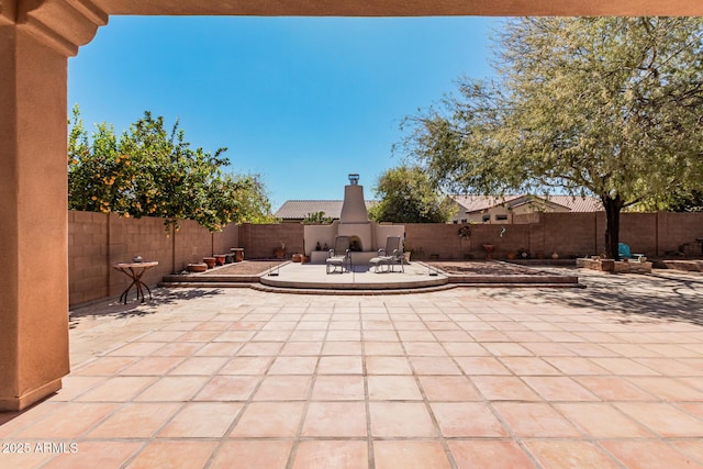 view of patio / terrace with a fenced backyard