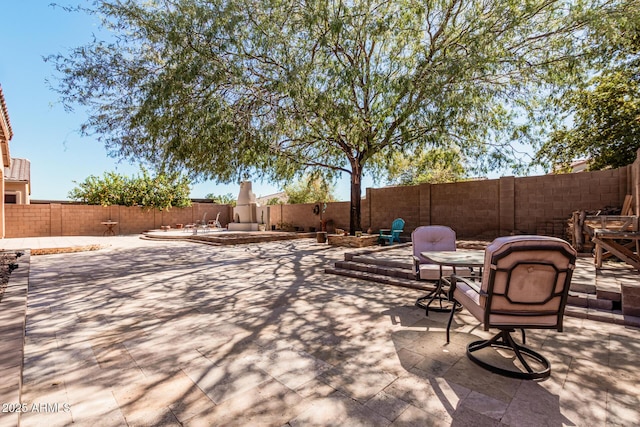 view of patio / terrace featuring a fenced backyard