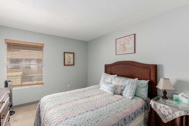 view of carpeted bedroom