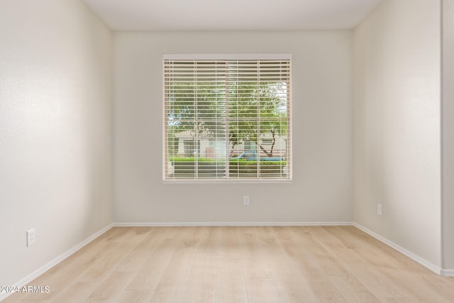 empty room featuring light wood-type flooring