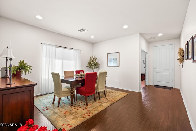 3022 E Santa Fe Ln, Gilbert, AZ 85297 - dining space featuring wood finished floors and recessed lighting
