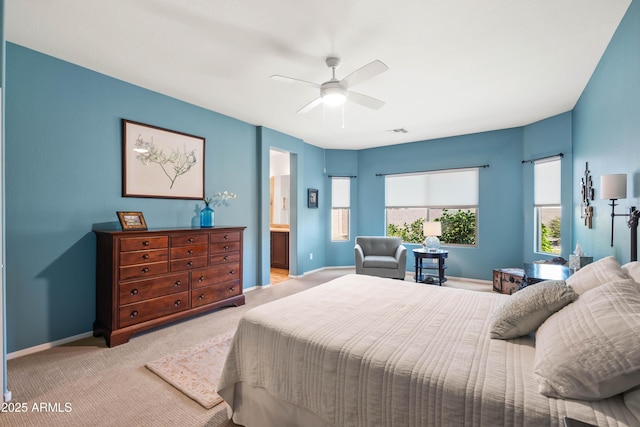 3022 E Santa Fe Ln, Gilbert, AZ 85297 - carpeted bedroom featuring baseboards and a ceiling fan