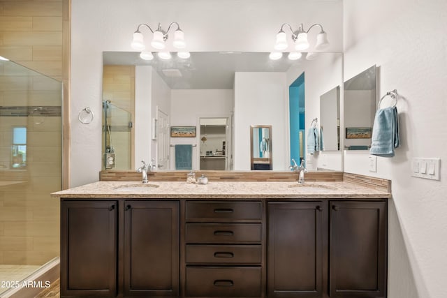 3022 E Santa Fe Ln, Gilbert, AZ 85297 - full bath featuring double vanity and a tile shower