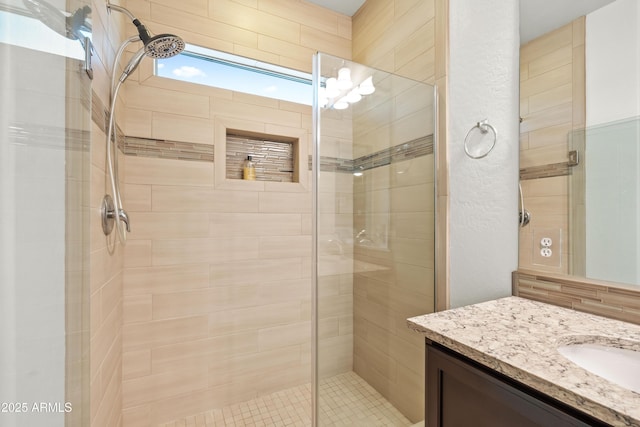 3022 E Santa Fe Ln, Gilbert, AZ 85297 - bathroom with vanity and a stall shower
