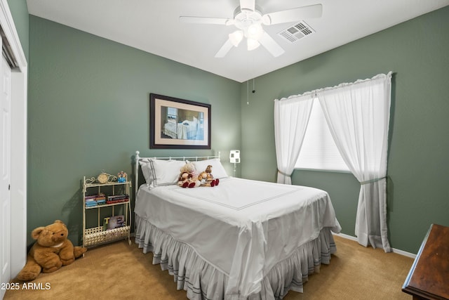 3022 E Santa Fe Ln, Gilbert, AZ 85297 - carpeted bedroom featuring ceiling fan and baseboards