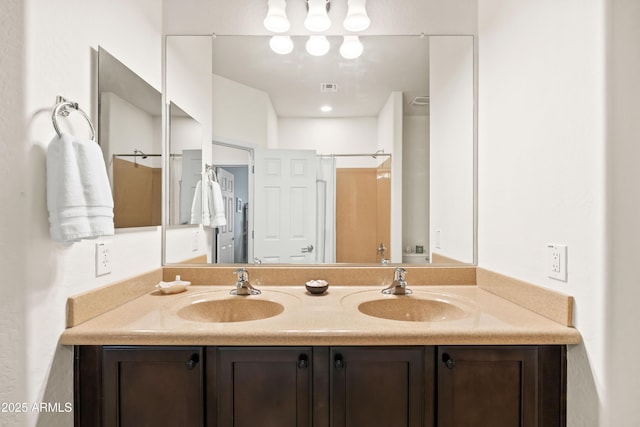 3022 E Santa Fe Ln, Gilbert, AZ 85297 - full bath with double vanity and a shower