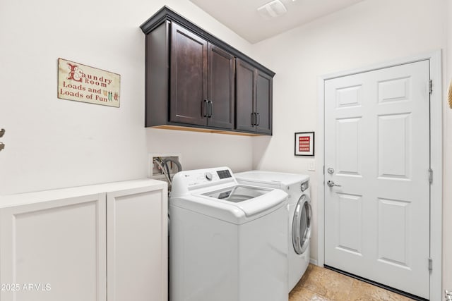 3022 E Santa Fe Ln, Gilbert, AZ 85297 - washroom with washing machine and dryer and cabinet space