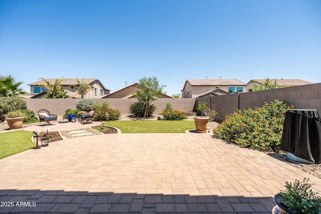 3022 E Santa Fe Ln, Gilbert, AZ 85297 - fenced backyard featuring a patio area