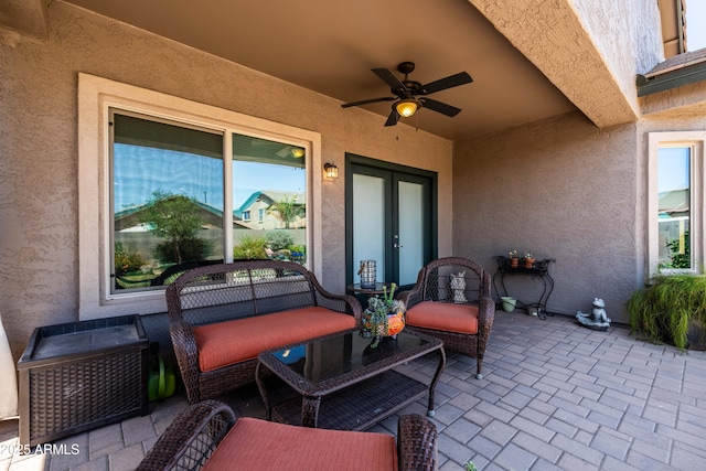 3022 E Santa Fe Ln, Gilbert, AZ 85297 - view of patio / terrace with a ceiling fan