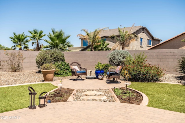 3022 E Santa Fe Ln, Gilbert, AZ 85297 - fenced backyard featuring a patio area