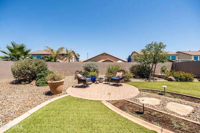 3022 E Santa Fe Ln, Gilbert, AZ 85297 - fenced backyard featuring a patio area