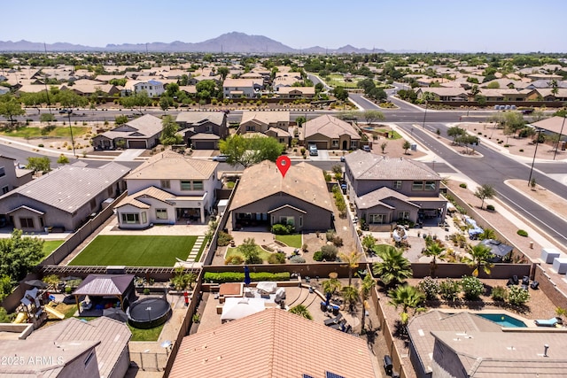 3022 E Santa Fe Ln, Gilbert, AZ 85297 - aerial view of residential area with a mountain backdrop