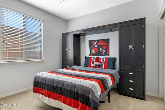 view of carpeted bedroom