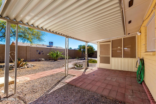 view of patio / terrace featuring a fenced backyard