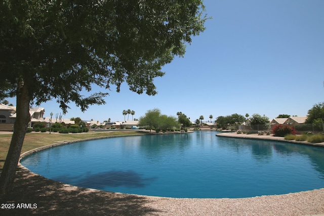 1741 S Clearview Ave Unit 13, Mesa, AZ 85209 - view of swimming pool with a residential view and a water view