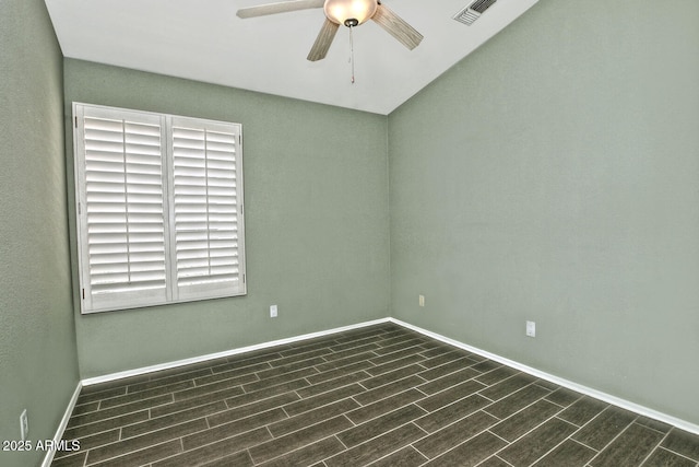 1741 S Clearview Ave Unit 13, Mesa, AZ 85209 - unfurnished room with ceiling fan and wood finished floors