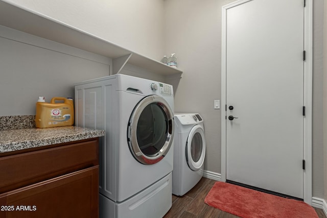 washroom with separate washer and dryer