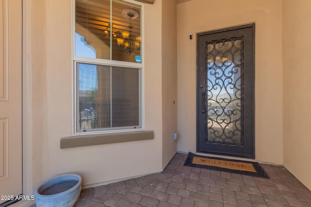 view of doorway to property