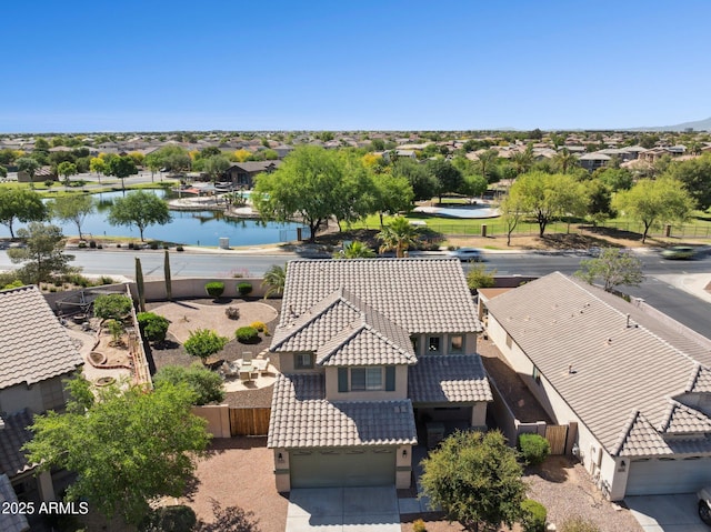 21019 N Sansom Dr, Maricopa, AZ 85138 - bird's eye view featuring a residential view and a water view