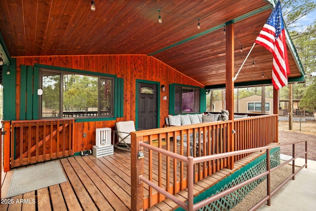 view of wooden terrace