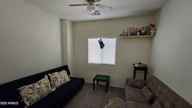 10036 W Chipman Rd, Tolleson, AZ 85353 - living room featuring ceiling fan and carpet floors