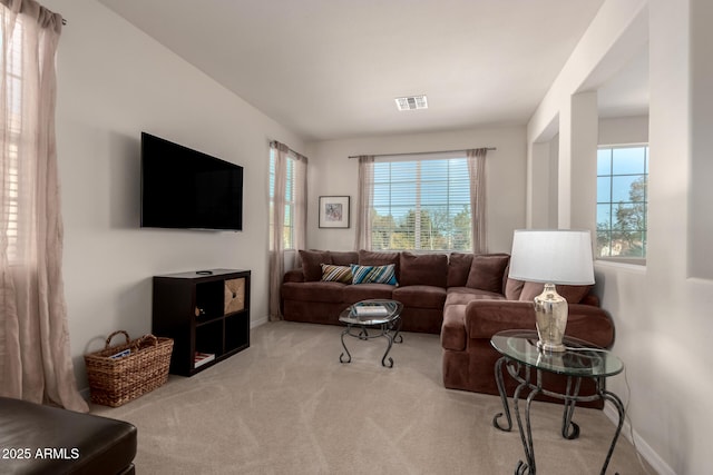 view of carpeted living room