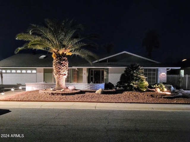 view of front of house featuring a garage