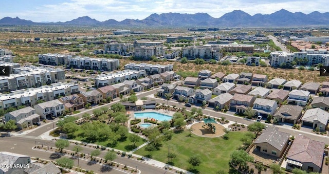 6503 E Bluefield Ave, Phoenix, AZ 85054 - aerial view of a mountain backdrop and a pool