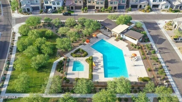 6503 E Bluefield Ave, Phoenix, AZ 85054 - aerial perspective of suburban area with a pool