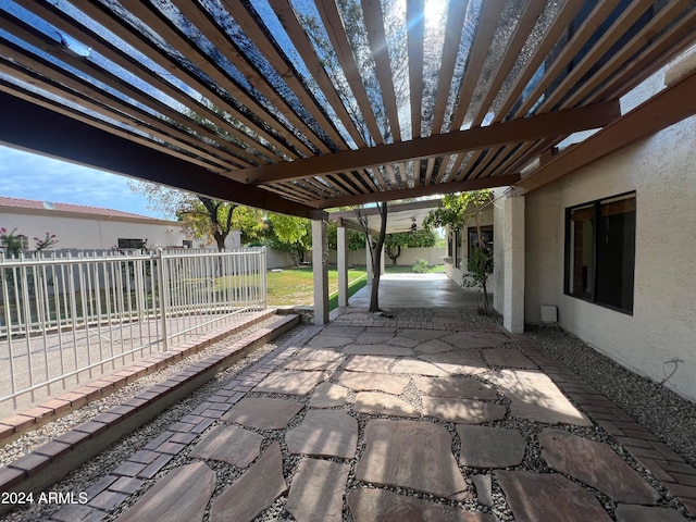 view of patio / terrace with a pergola