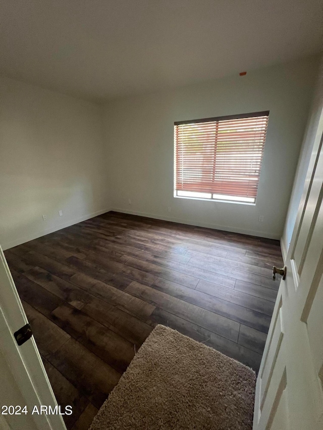 spare room with wood-type flooring