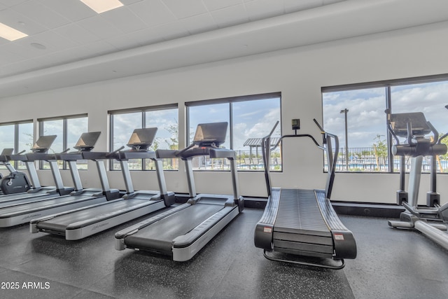 view of workout area