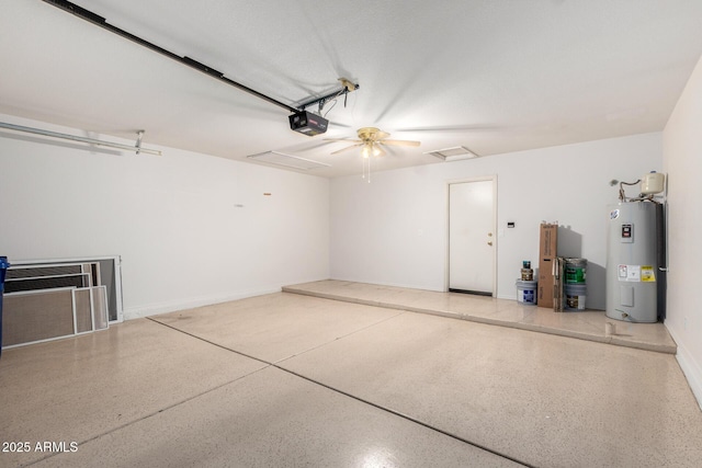4336 E Aspen Ave, Mesa, AZ 85201 - garage with electric water heater and a garage door opener