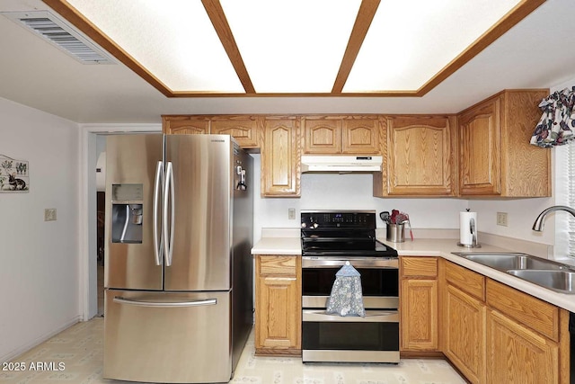 kitchen featuring sink and appliances with stainless steel finishes