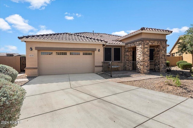 view of front of house featuring a garage