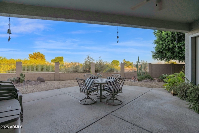 18161 N 63rd Ln, Glendale, AZ 85308 - view of patio with a fenced backyard and outdoor dining space