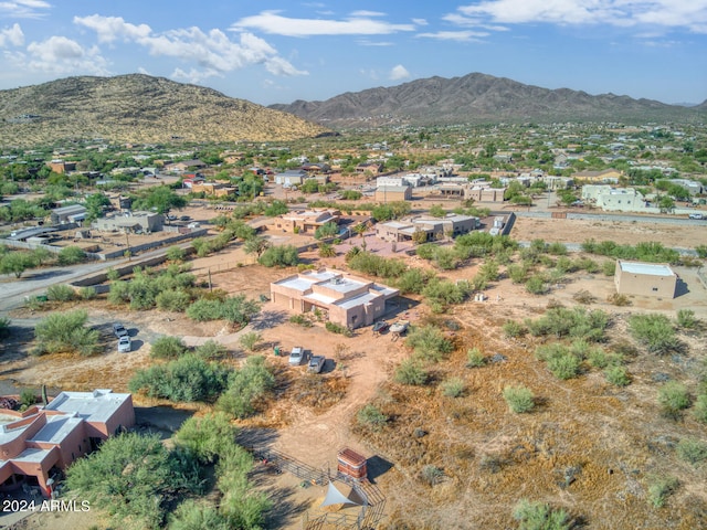 aerial view featuring a mountain view