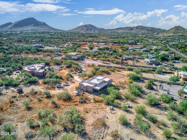 drone / aerial view with a mountain view